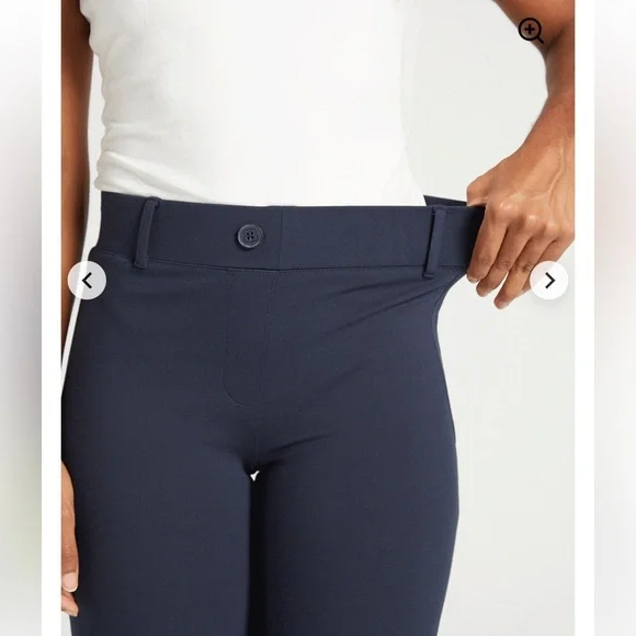 Betabrand Classic Dress Pant Yoga Pant | Straight (Navy) - Picture 9 of 9
